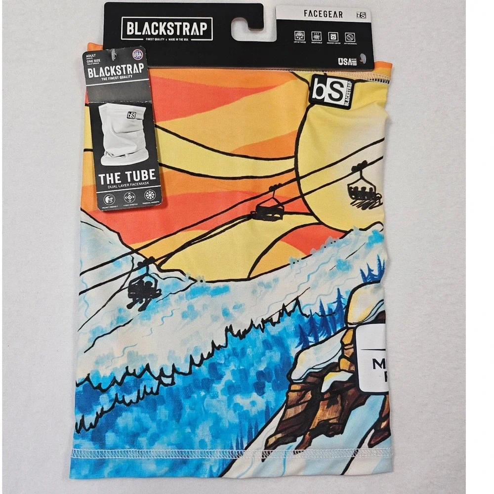 BlackStrap The Tube Mission Ridge Ski Facemask Neck Gaiter Sun Orange Blue NEW